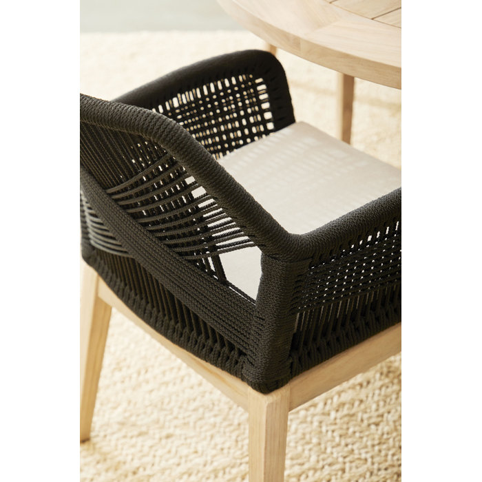 Bayou Breeze Loom Patio Dining Chair with Cushion Wayfair
